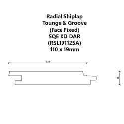 110x19 Shiplap Square Edge